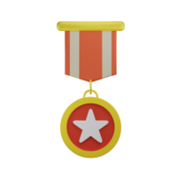 Star Ribbon Achievement Badges 3D Illustration png