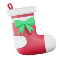 Christmas Sock  3D Illustration png