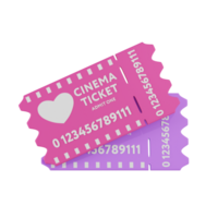 ticket Valentijn 3d illustratie png