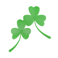 feuille Saint patrick 3d des illustrations png