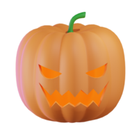 ilustração 3d de abóbora de halloween png