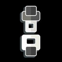 Icon Seat Belt. related to Spare Parts symbol. glossy style. simple design editable. simple illustration vector