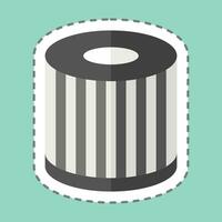 Sticker line cut Filter. related to Spare Parts symbol. simple design editable. simple illustration vector