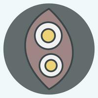 Icon Headlight. related to Spare Parts symbol. color mate style. simple design editable. simple illustration vector