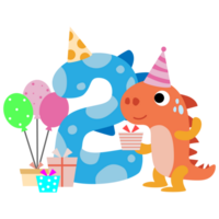 glücklich Geburtstag Dinosaurier Clip Art. Party Dino png