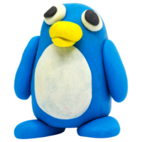 Handmade plasticine cute Penguin png