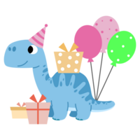 dinosauro festa clipart. contento dino png