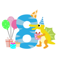 Lycklig födelsedag dinosaurie ClipArt. fest dino png