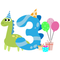 glücklich Geburtstag Dinosaurier Clip Art. Party Dino png