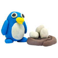 fatto a mano plastilina carino pinguino png