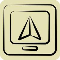 Icon GPS machine. related to Spare Parts symbol. hand drawn style. simple design editable. simple illustration vector