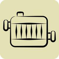 Icon Radiator. related to Spare Parts symbol. hand drawn style. simple design editable. simple illustration vector