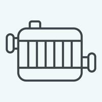 Icon Radiator. related to Spare Parts symbol. line style. simple design editable. simple illustration vector