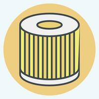 Icon Filter. related to Spare Parts symbol. color mate style. simple design editable. simple illustration vector