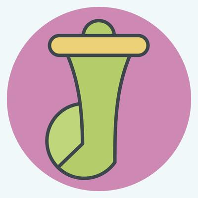 Icon Car Horn. related to Spare Parts symbol. color mate style. simple design editable. simple illustration