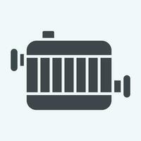 Icon Radiator. related to Spare Parts symbol. glyph style. simple design editable. simple illustration vector