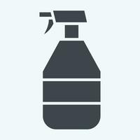 Icon Cleaning set. related to Spare Parts symbol. glyph style. simple design editable. simple illustration vector