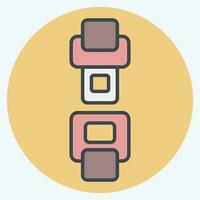 Icon Seat Belt. related to Spare Parts symbol. color mate style. simple design editable. simple illustration vector