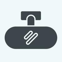 Icon Rear View Mirror. related to Spare Parts symbol. glyph style. simple design editable. simple illustration vector