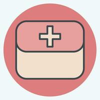 Icon First Aid Kit. related to Spare Parts symbol. color mate style. simple design editable. simple illustration vector