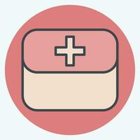 Icon First Aid Kit. related to Spare Parts symbol. color mate style. simple design editable. simple illustration vector