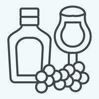 Icon Wine. related to Argentina symbol. line style. simple design editable. simple illustration vector