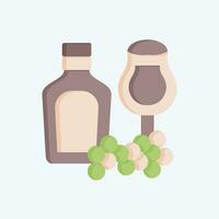 Icon Wine. related to Argentina symbol. flat style. simple design editable. simple illustration vector