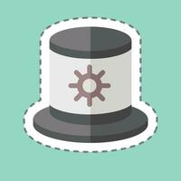 Sticker line cut Hat. related to Argentina symbol. simple design editable. simple illustration vector