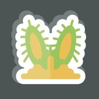 Sticker Cactus. related to Argentina symbol. simple design editable. simple illustration vector