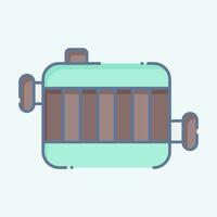 Icon Radiator. related to Spare Parts symbol. doodle style. simple design editable. simple illustration vector