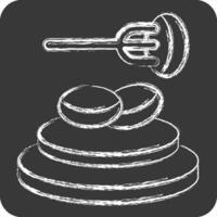 Icon Provolone. related to Argentina symbol. chalk Style. simple design editable. simple illustration vector