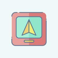 Icon GPS machine. related to Spare Parts symbol. doodle style. simple design editable. simple illustration vector