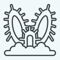 Icon Cactus. related to Argentina symbol. line style. simple design editable. simple illustration vector