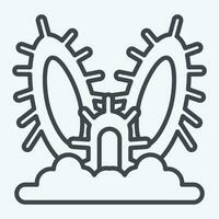 Icon Cactus. related to Argentina symbol. line style. simple design editable. simple illustration vector