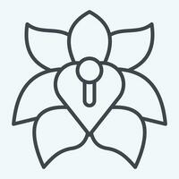 Icon Erythrina. related to Argentina symbol. line style. simple design editable. simple illustration vector
