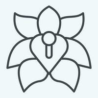 Icon Erythrina. related to Argentina symbol. line style. simple design editable. simple illustration vector