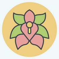 Icon Erythrina. related to Argentina symbol. color mate style. simple design editable. simple illustration vector
