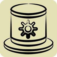 Icon Hat. related to Argentina symbol. hand drawn style. simple design editable. simple illustration vector