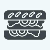 Icon Choripan. related to Argentina symbol. glyph style. simple design editable. simple illustration vector