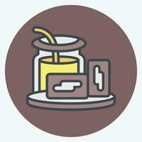 Icon Dulce De Leche. related to Argentina symbol. color mate style. simple design editable. simple illustration vector