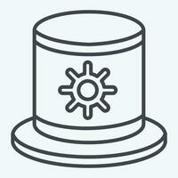 Icon Hat. related to Argentina symbol. line style. simple design editable. simple illustration vector