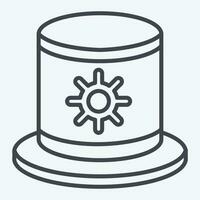 Icon Hat. related to Argentina symbol. line style. simple design editable. simple illustration vector