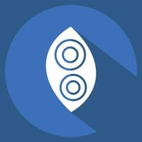 Icon Headlight. related to Spare Parts symbol. long shadow style. simple design editable. simple illustration vector