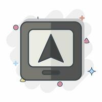 Icon GPS machine. related to Spare Parts symbol. comic style. simple design editable. simple illustration vector