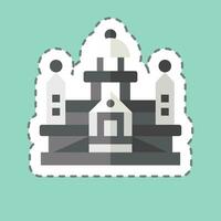 Sticker line cut Parliament. related to Argentina symbol. simple design editable. simple illustration vector