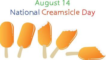 National Creamsicle Day Vector illustration.