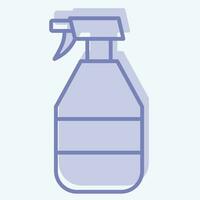 Icon Cleaning set. related to Spare Parts symbol. two tone style. simple design editable. simple illustration vector