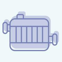 Icon Radiator. related to Spare Parts symbol. two tone style. simple design editable. simple illustration vector