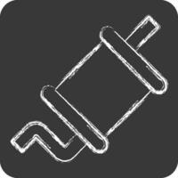 Icon Exhaust. related to Spare Parts symbol. chalk Style. simple design editable. simple illustration vector