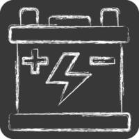 Icon Battery. related to Spare Parts symbol. chalk Style. simple design editable. simple illustration vector